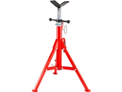 Soporte de tubo de acero ajustable y plegable con cabezal en V Tekmaquinas