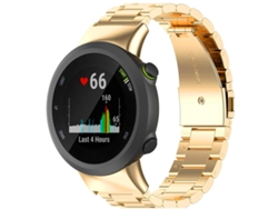 Bracelete Para Garmin Forerunner 45 / 45s / Swim 2 - Metal - Liberação Rápida - Três Contas Dourada