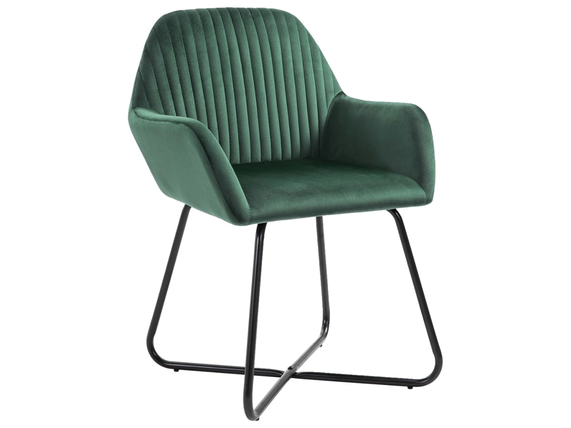 Sillas de comedor de terciopelo verde de 6 piezas EXCLUSIVAS DE LA CASA