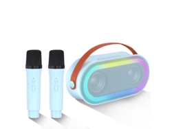 Máquina De Karaoke Infantil / Con 2 Micrófonos Inalámbricos/altavoz Bluetooth, Calidad De Sonido Hifi (azul) Czhhmart