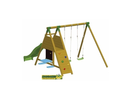 Parque Infantil Masgames Mauna Loa L Madera Redonda MASGAMES OUTDOOR GAMES
