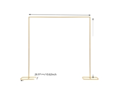 Soporte para flores para bodas, diseño moderno de hierro, independiente, rectangular, dorado, tamaño XL OEM