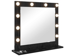 Espejo De Tocador Rectangular Roble Negro 60 X 55 X 18 Cm