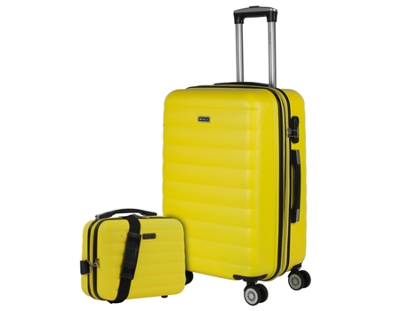 Juego De Maletas Rígidas Abs ITACA Simoa amarillo (42X65x26 Cm)