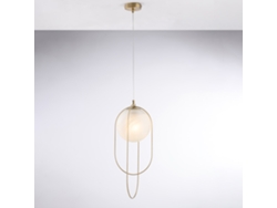Erik - Suspensión Hierro Cromado Negro 1 Luz Con Esfera Dm.20156 - Ø23 - Bl277-s1-brz