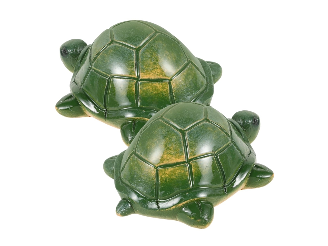 Juego de 2 tiradores decorativos de baño con diseño de tortuga marina, tapas de rosca de cerámica Slowmoose