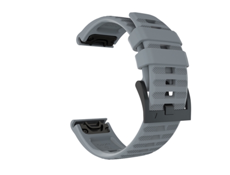 Pulsera de Reloj INF de pressão em folha de aço de Silicona para Garmin Fenix 7X 26mm Gris