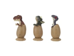 Ats-3pcs Modelo De Huevos De Dinosaurio Con Base Juguete Educativo Regalo Decoración Para Niños