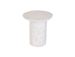 Mesita auxiliar de madera blanca de 40x41x44,5 cm de ALEXANDRA HOUSE LIVING