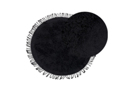 Alfombra BELIANI Bitlis de Algodón Negro 140x140