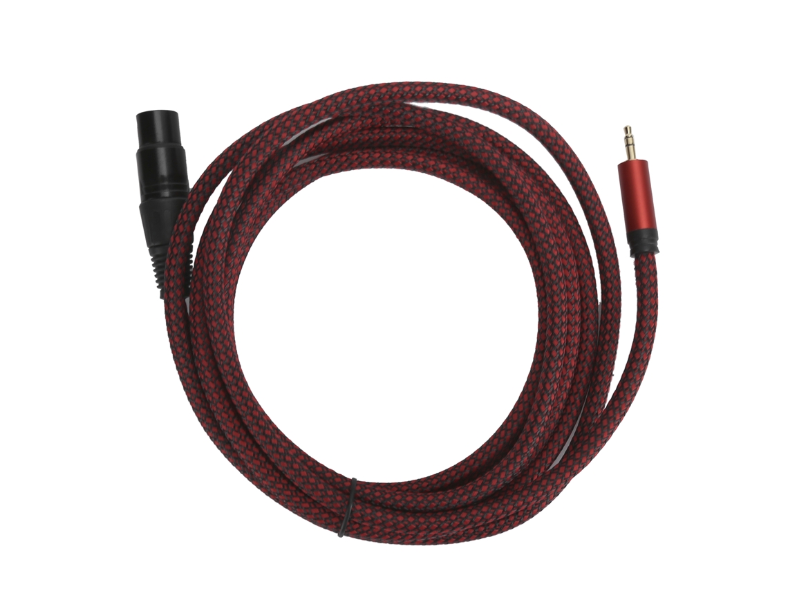 Cable de señal balanceada D2026n XLR hembra a 3,5 mm macho, 24AWG, 3 m, para micrófono de estudio.