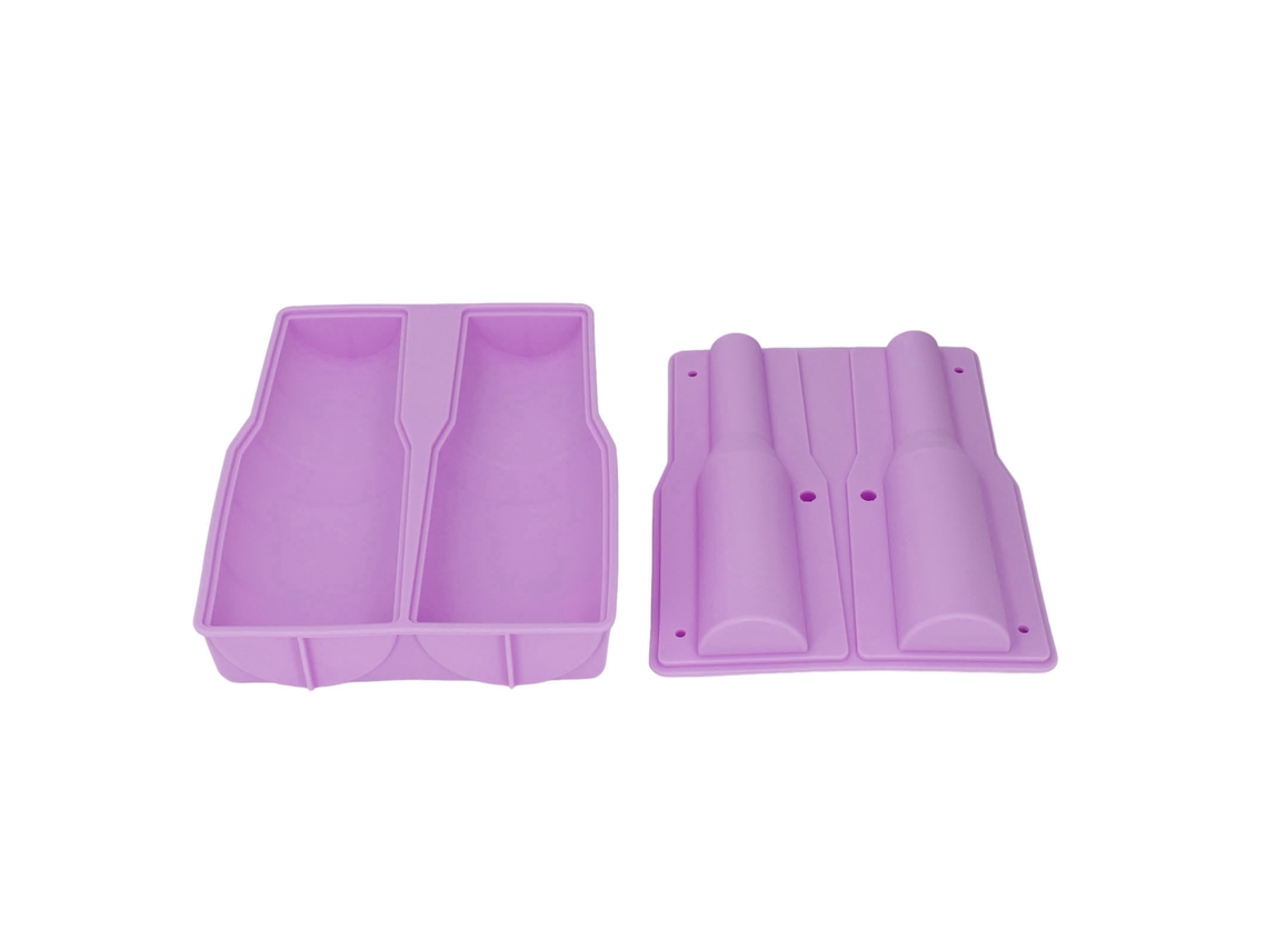 Bandeja De Silicona Para Cubitos De Hielo Con Tapa Para Vasos De 30-40 Oz.