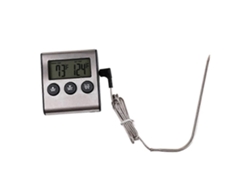 Termómetro Digital De Sonda Para Alimentos, Con Función De Alarma De Temperatura, Para Cocina, Barbacoa Y Horno.