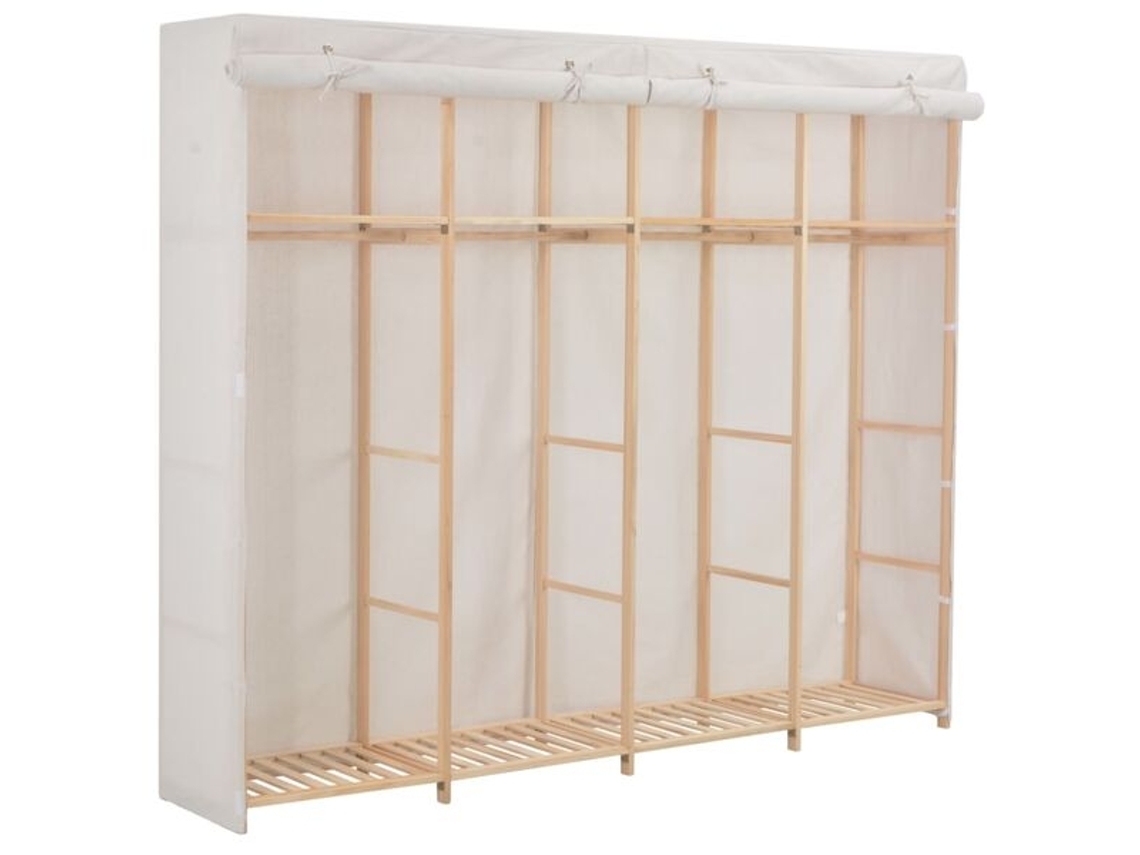 Armario Vidaxl 200x40x170 cm Tela blanca