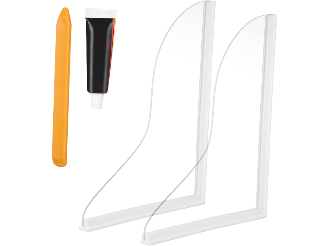 Protector contra salpicaduras transparente de 2 piezas para lavabos, bañeras y esquinas de baño. Gokoco - Protector contra salpicaduras transparente de 2 piezas
