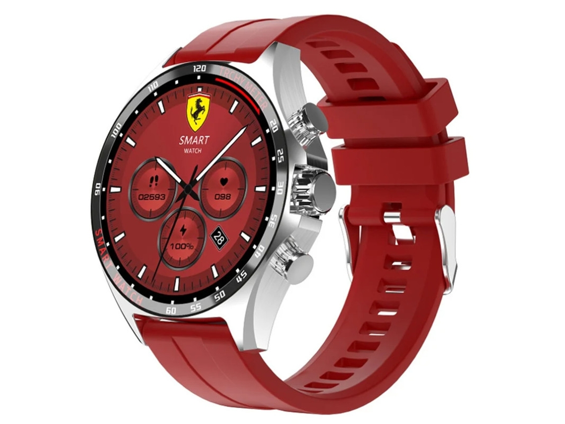 Reloj inteligente con llamadas Bluetooth, monitoreo de salud, función SOS y reproducción de música, color rojo Yizhood