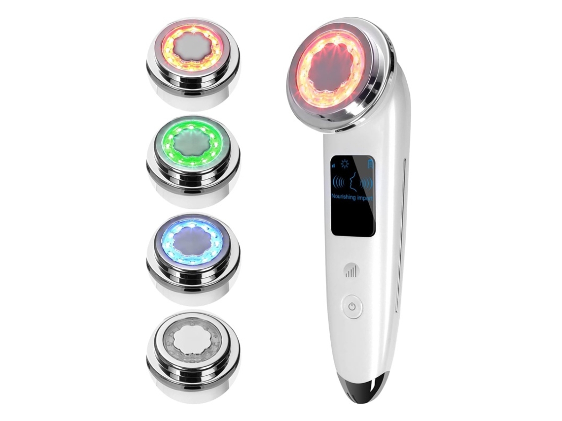 Dispositivo Facial Led Con 4 Modos, Pantalla Grande Y Recargable Por Usb (blanco)