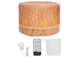 Humidificador Difusor Aromático De Madera 700ml 7 Luzes Led 110-240v Plug Eu