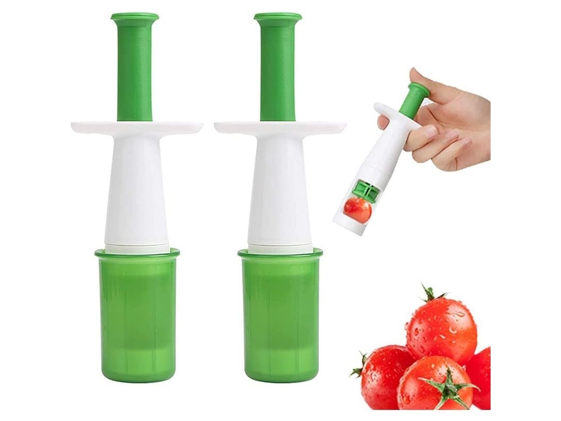 2026-cortador Multifuncional De Frutas Y Verduras 2 Piezas Para Uvas Tomates Cerezas Ensaladas Accesorios De Cocina