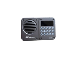 Radio FM portátil con botones retroiluminados, pantalla LED, altavoz Bluetooth inalámbrico y reproductor de música con tarjeta TF/USB. Mdug (gris)