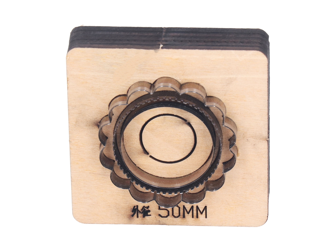 Troquel De Corte De Cuero Con Forma De Girasol, 50 Mm De Diámetro. Molde De Corte Preciso Para Acero Y Madera.