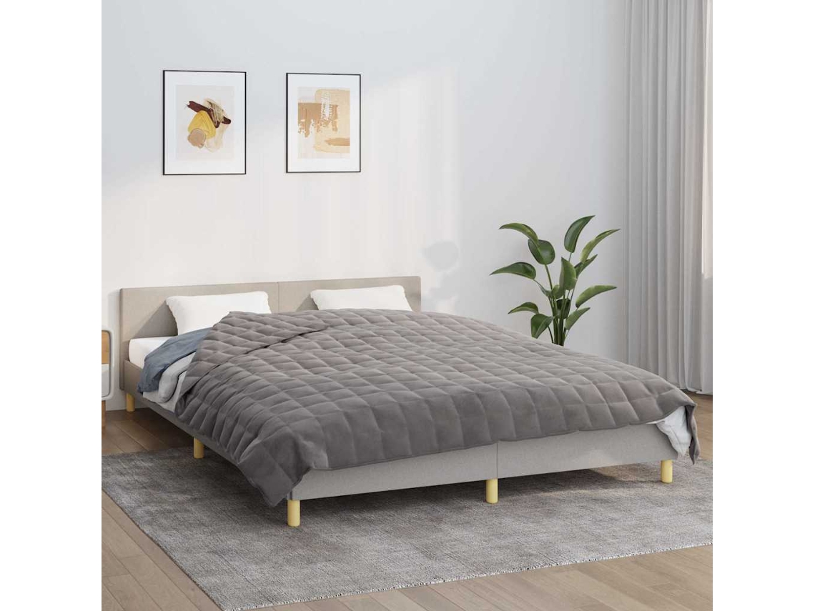 Manta Con Peso Tela Gris 220x235 Cm 15 Kg
