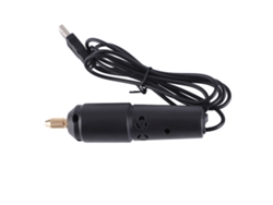 Mini taladro eléctrico con rotación de 360 grados y conexión USB.