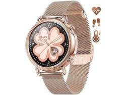 Reloj inteligente Android/iOS, monitor de temperatura, frecuencia cardíaca, salud femenina, oxímetro, monitor de actividad física, Gold Bestvite
