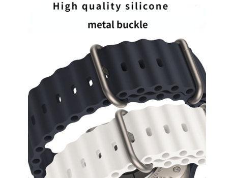 Correa de Silicona Ocean Wave para Apple Watch Series 7 41mm Negra
