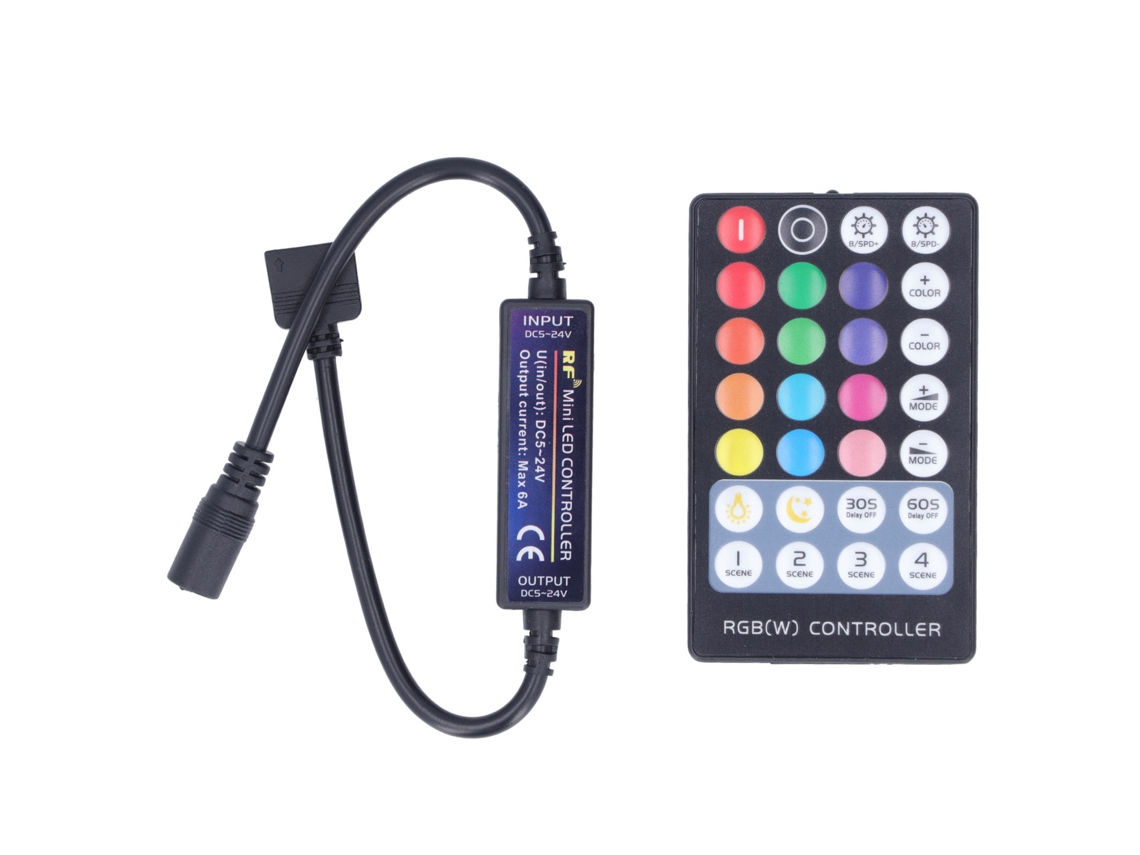 Mini Controlador Led Rgbw Con Control Remoto Táctil Para Tira Usb, Transmisión Remota De 20-30 M.