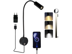 Lámpara De Lectura De Pared Led Con Interruptor Táctil.