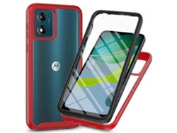 For Motorola Moto E13 4g 3-in-1 Full Protection Phone Case Tpu+pc Back Cover With Pet Screen Film Ggzg Szrh A-f 26-27s