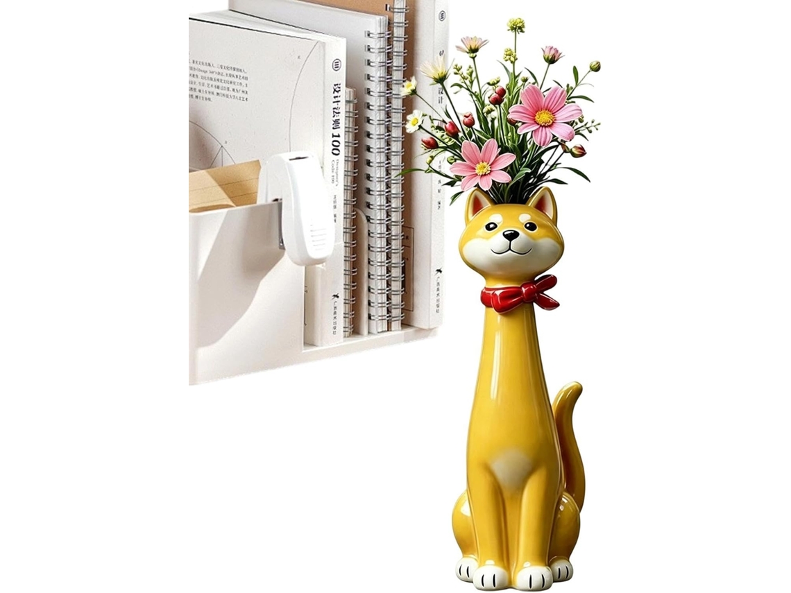 Jarrón Con Forma De Perro, Flores Para Bodas,