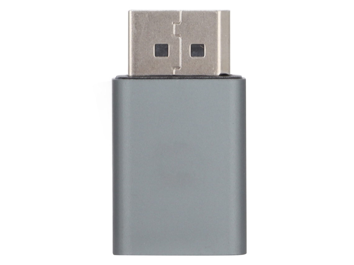Adaptador Displayport Macho A Mini Dp Hembra Con Conexión De Aluminio Y Transmisión De Vídeo 4k A 60 Hz.