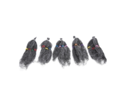 Gomas Para El Cabello De Ganchillo Modernas, Grises Y Rizadas, De Alta Calidad, 32 Cm, Inodoras Y Sin Enredos.