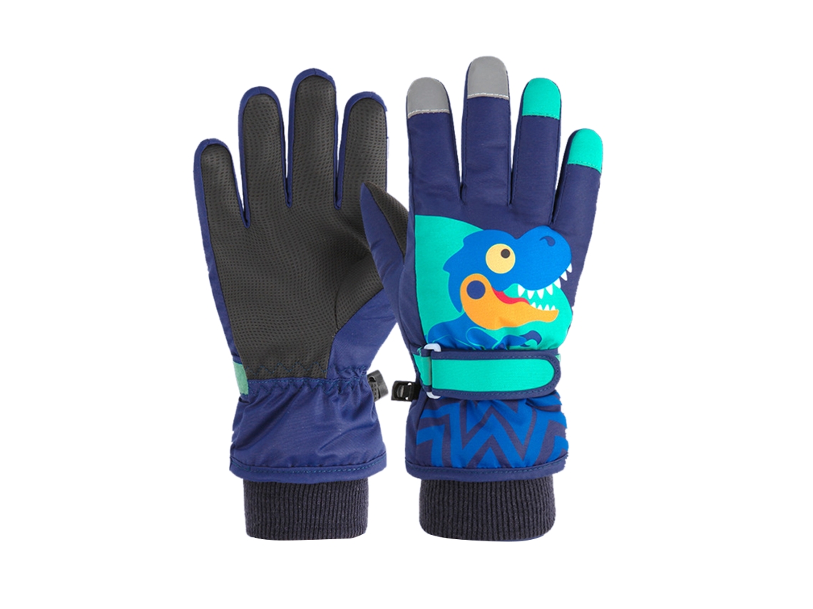 MEOIRUERY Guantes de Esquí para Niños Invierno Calientes y Antiviento Guantes de Nieve para Niñas y Niños Actividades al Aire Libre Patinaje Ciclismo Carreras