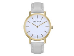 Reloj De Cuarzo Unisex Con Correa De Pu Simple Casual Para Hombre Y Mujer (gris)