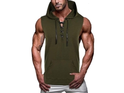 2026-chaleco Sin Mangas Con Capucha Para Hombre Camiseta Deportiva De Gimnasio Verano Ropa Deportiva De Musculación