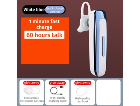 Kit Manos Libres Smart Wireless E03 Teléfono móvil Conducción Universal Business Mini Bluetooth Blanco Azul