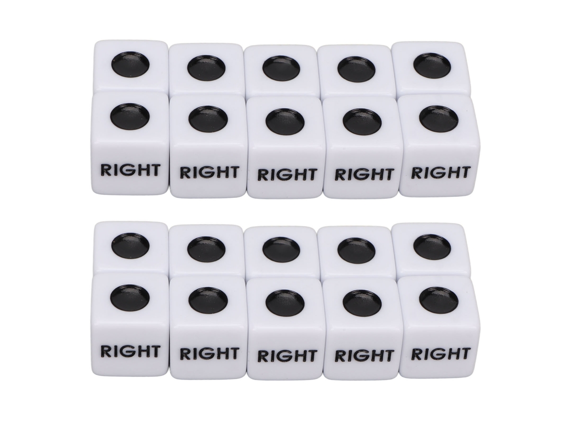 2026-20 Piezas Dados Ligeros De 6 Caras Para Juegos, Set De Dados Izquierda Derecha Centro Impermeable