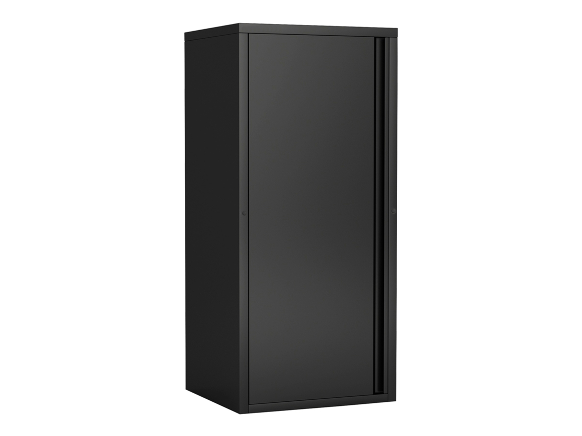 Armario de oficina Burlöv acero 88x40x35 cm - Negro [EN.CASA]