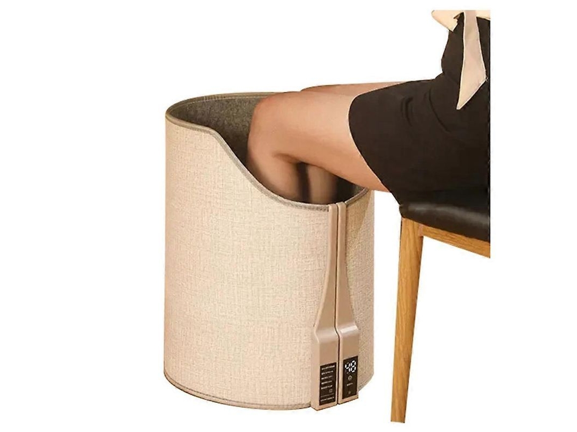 Calentador De Pies Eléctrico Plegable Con Pantalla Digital Termostato Ajustable Para Hogar Gris Gris
