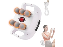 Masajeador Eléctrico De 6 Cabezales, Pistola De Masaje Muscular, 9 Modos, Cojín De Masaje Para Espalda Y Piernas.