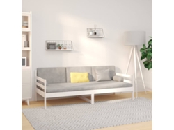 Sofá Cama Sin Colchón Madera Maciza De Pino Blanco 90x190 Cm
