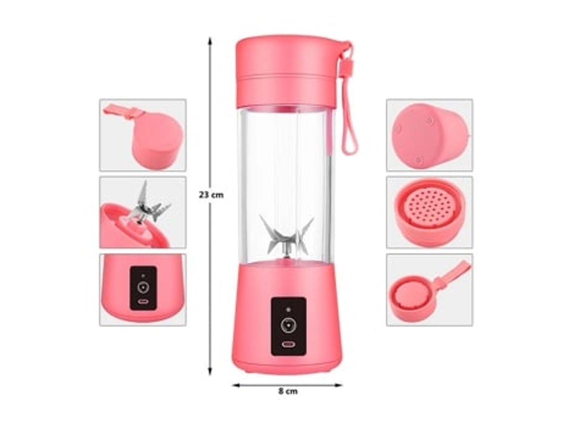 Licuadora portátil para batidos, licuadora personal con 6 cuchillas 3D, USB Henten Home