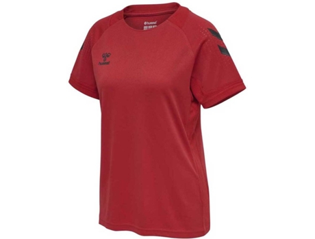 Camiseta de Mujer para Fútbol HUMMEL Lead Poly Rojo (XL)