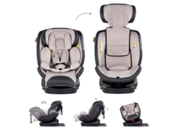 Silla de coche para bebé Hypnotic I Size con Isofix y rotación de 360º de Chipolino Tiramisu (40-150 cm)