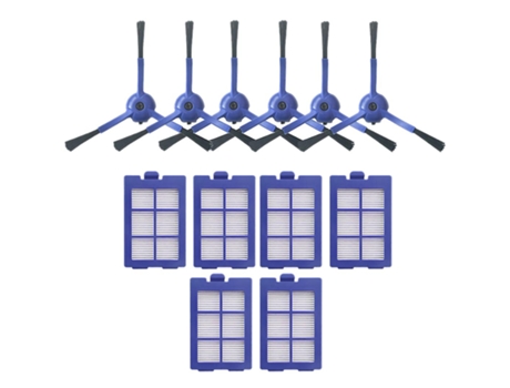 Para peças de eletrodomésticos eufy x8 sweeper 6 escovas laterais + 6 filtros