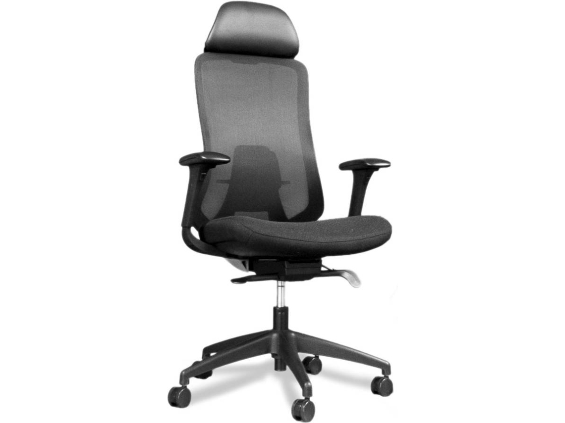Silla de Escritorio Operativa SPACIO Asmara Negro (Brazos ajustables - Malla)