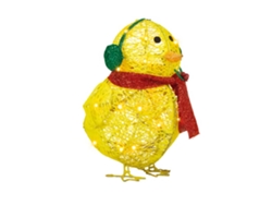 Pollito Con Bufanda Luminosa, Escultura Plana, Jardín, Navidad, Decoración De Césped, Adornos